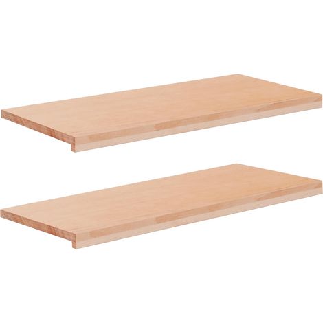 Fensterbänke 2 stk. Natur 90 x 40 x 2 cm Massivholz Buche vidaXL (1/5)