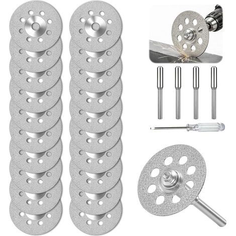 25 Pièces 22 mm Mini Disque Diamant à Tronçonner Accessoires (1/5)