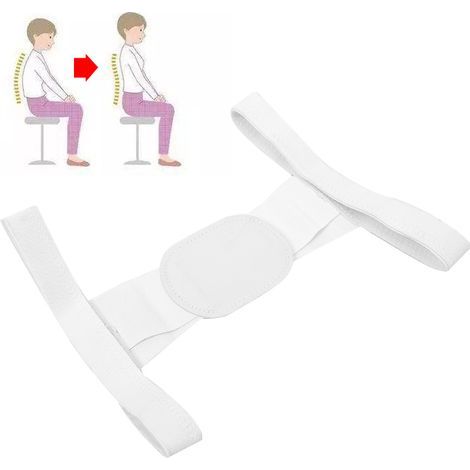 Verstellbarer Lendenwirbelstützgürtel für Damen und Herren, Haltungskorrektor bei Rückenschmerzen – Weiß, Größe S (1/5)