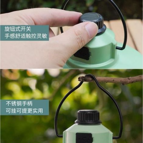 Lampe Camping - Led Rechargeable Usb - Etanche Ip4 - 12 H À 24 H Autonomie - Pour Extérieur Randonnée Tente Secours - 1 Pièce (1/4)