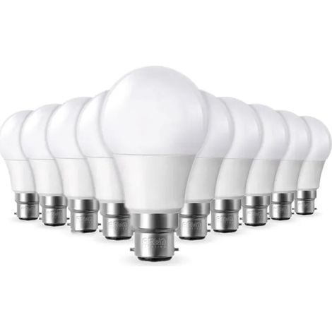 Lot de 10 ampoules LED B22 11W équivalent 75W, blanc chaud 2700K, éclairage doux, culot standard, pack économique (1/4)