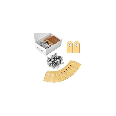 45 cuchillas para cortacésped robótico, cuchillas de titanio de 0,75 mm, cuchillas para cortacésped robótico Husqvarna Automower, Gardena, Yard Force, accesorios para cortacéspedes robóticos