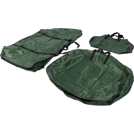 Set of 3 Oxford Cloth Christmas Tree Storage Bags, Square and Round Bags for 7.5 Foot Artificial Trees with Removable Design, Easy to Clean (1/5)