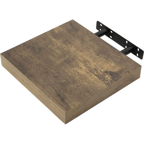 Woltu – Étagère murale flottante 30x23x3cm en bois d'ingénierie marron rustique – Charge max 10kg – RG9371HOV