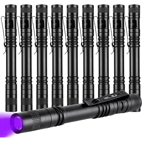 10er-Pack 395 nm UV-Schwarzlicht-Mini-Taschenlampe, kompakte Taschenlampe, Lichtdetektor für Lecks, Haustierurin, Bettwanzen, Skorpion, Hotelinspektion
