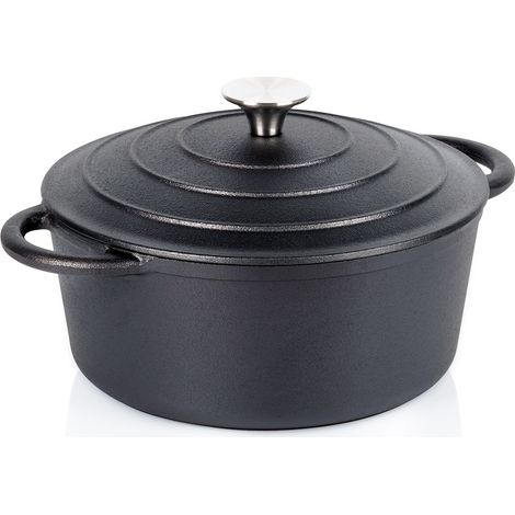 Cocotte en fonte avec couvercle, 22 cm, 2,6 L - pour mijotés et (1/5)