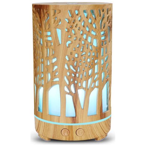 Diffuseur d'huile essentielle, diffuseur d'aromathérapie, diffuseur d'humidificateur à brume fraîche à arôme ultrasonique de grande capacité avec mode de brume réglable, arrêt automatique (1/5)