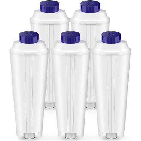 5 Pezzi Filtri per Acqua, Compatibili con Macchina da Caffè DLSC002, Serie ECAM, ETAM, EC680, EC800, Filtro per Caffè, Decalcificante, Filtro per Addolcire l'Acqua e Ridurre il Calcare (1/5)