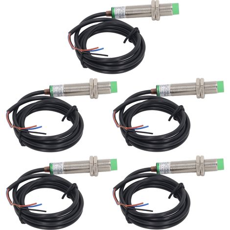 M12 NPN NC IP65 Wasserdichter induktiver Sensor, 5er-Pack berührungslose Näherungssensoren, Industrieller Näherungsschalter (1/5)