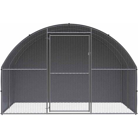vidaXL Gallinero de exterior de acero galvanizado 3x2x2 m (1/2)