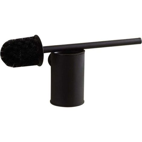 Porte-brosse WC mural noir, porte-brosse WC, porte-brosse WC, acier inoxydable 304, couleur noire (1/4)