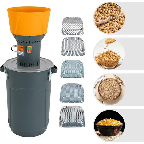 Moulin à Céréales Électrique 1300W – 60L Grand Capacité – 5 Tamis Interchangeables (2-8mm) – Broyeur de Grains pour Maïs, Blé, Avoine, Poivre – Pour Usage Domestique et Semi-Professionnel (1/5)