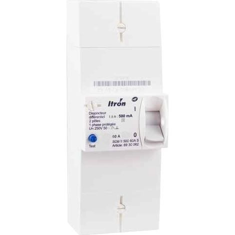 Itron Selektiver Einphasen-EDF-Schutzschalter 60A 230V