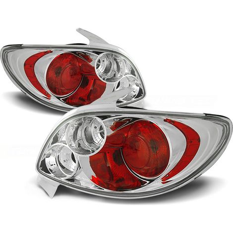 Feux arriere PEUGEOT 206 berline - chrome (1/2)