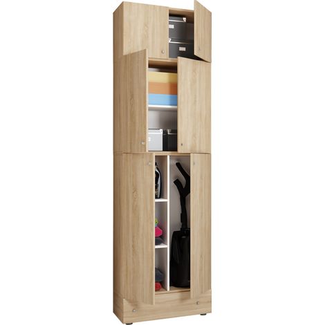Gabinete de limpieza de gabinete de escoba de madera Lona SA 240x70x39 - VCM