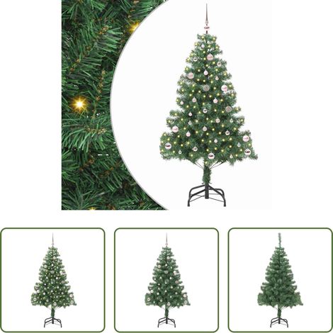 LED-Beleuchtung - Weihnachtsbaum mit 150 LEDs mit Ständer Grün 150 cm PVC (1/5)
