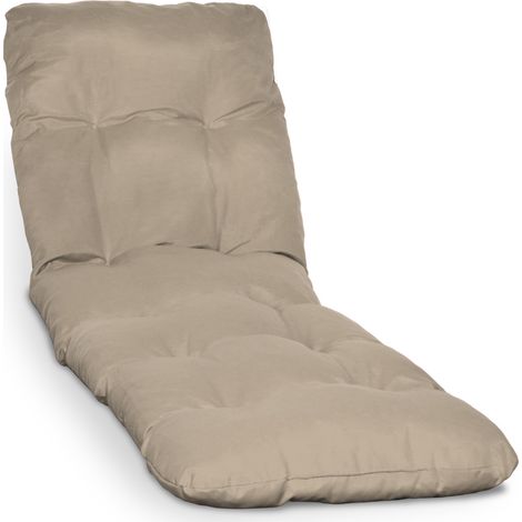 Beautissu Cuscino per lettini Prendisole e sedie a Sdraio Flair RL - Ideale in Spiaggia, Giardino, Balcone Natura, 190x60x8 cm