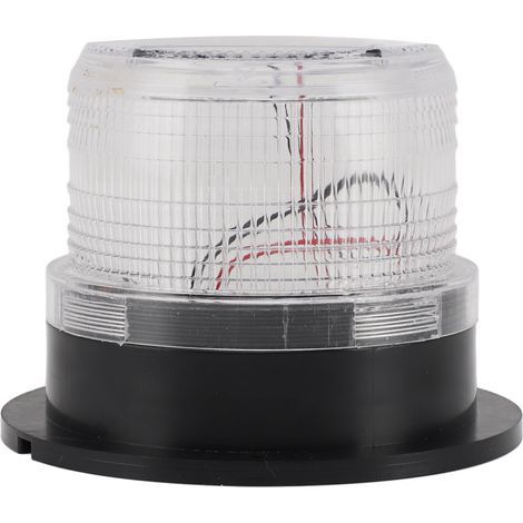 Lumière stroboscopique solaire d'avertissement de sécurité, étanche, LED d'urgence avec base magnétique forte pour le déneigement, voiture, chariot élévateur, bleu rougeâtre (1/5)