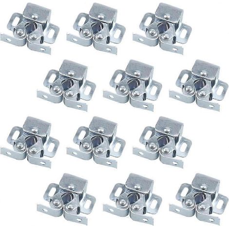 12 loquets à double rouleau pour un fonctionnement fluide des portes d'armoires et de portes battantes