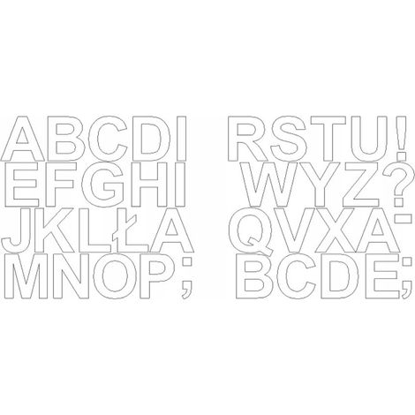 Lettere adesive autoadesive da 5 cm, bianche lucide (1/2)