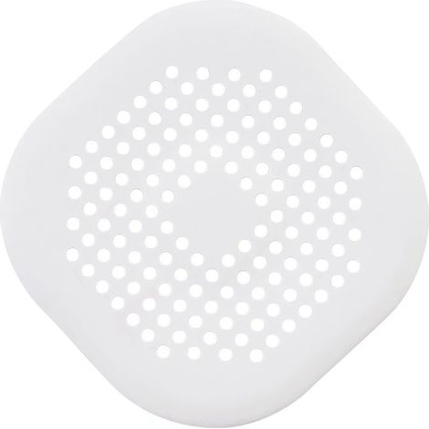 Récupérateur de cheveux en plastique TPR pour tuyaux de douche, facile à nettoyer, avec crépine anti-obstruction pour salle de bain et cuisine, blanc (1/5)