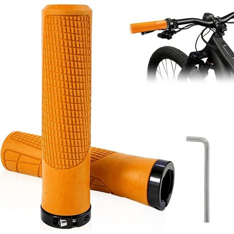 Ergonomische Fahrradgriffe Gelb, 22mm Universal Lenkergriffe für MTB, E-Bike, Citybike (1/5)
