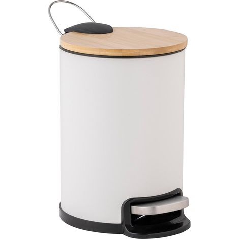 Poubelle de Salle de Bain "Mobelle" 3L Blanc