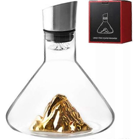 Carafe à vin Revella 1500 ml, Carafe Revella, Carafe à vin Revella Crystal Clear Gold Mountain (1/4)