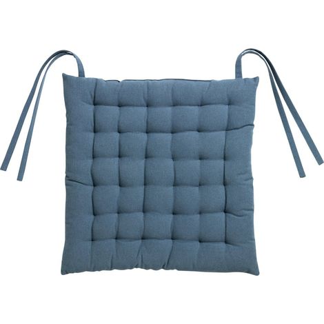 Galette de Chaise Capitonnée 36 Points en Coton Recyclé pour Jardin et Terrasse 38x38x3 cm - PANGIVO