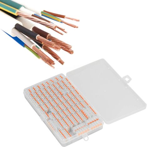 75 unités par paquet de mini bornes à connexion rapide pour luminaires, connecteurs de fils, écrous à levier, connecteurs de fils, connecteurs de fils en ligne, connecteurs électriques pour bornes d'a (1/5)