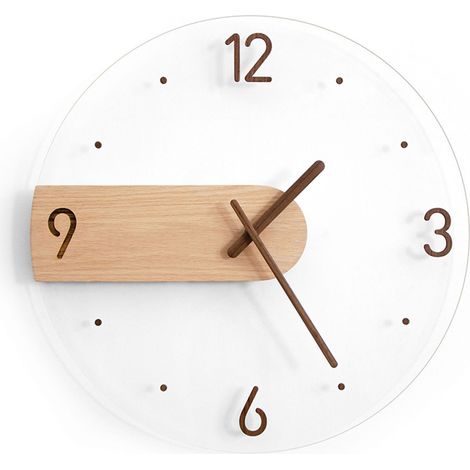 Horloge murale nordique moderne, mouvement silencieux, design minimaliste pour salon ou chambre à coucher (1/4)