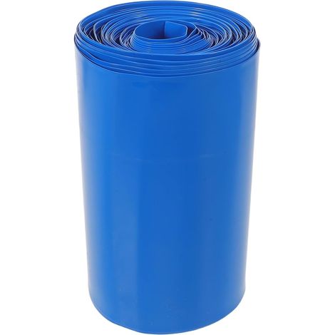 Gaine Thermorétractable Pvc Bleue Plate 15 Cm Épaisseur 0,12 Mm 15 M pour Isolation Électrique, Protection Haute Résistance des Câbles et Fils Industriels, Gaine Isolante Étanche (1/5)