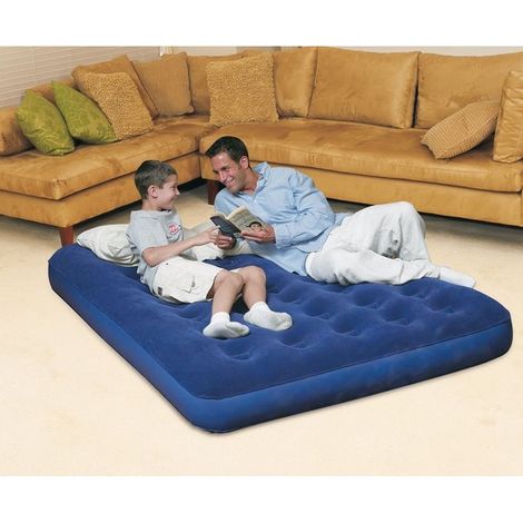 Materassino Materasso Gonfiabile Matrimoniale mod.Comfort Blu 191X137X22 cm (1/2)