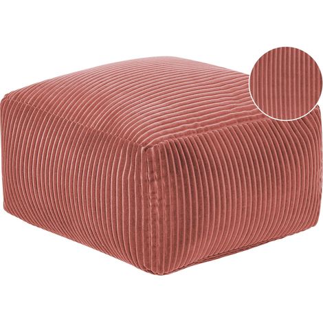 Pouf MUKKI Baumwolle Hellrot