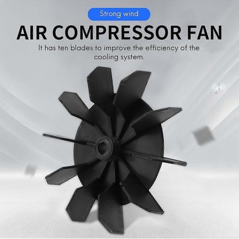 Aspa de ventilador de motor de impulsor de 10 pulgadas con orificio interior de 0,5" de repuesto, color negro.