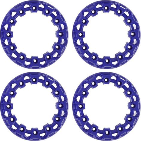 6-inch ATV wheel covers in blue ABS – Set of 4 universal decorative protectors for quad and go-kart rims (1/5)