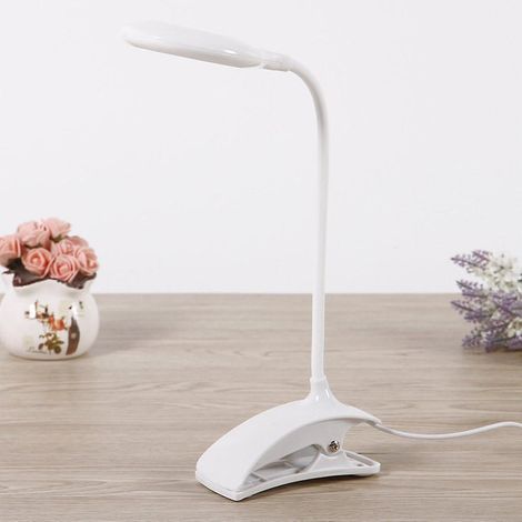 Swans Kompakt-Leselampe mit sanftem LED-Licht, drehbarem Arm und multifunktionalem Design (weiß) (1/3)