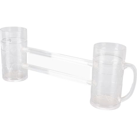 Lot de 2 verres à bière KTV connectés, double gobelet incassable pour bar, verre à bière duo. (1/5)