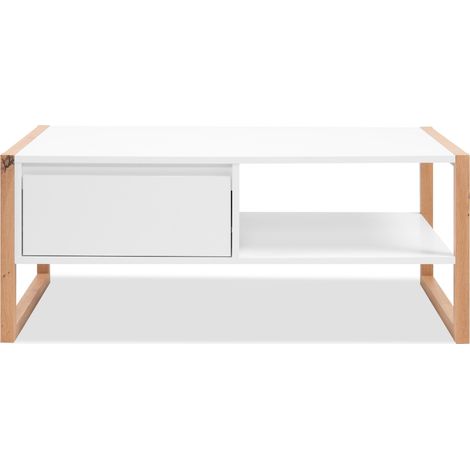 CALICOSY - Table Basse avec Tiroir L100 cm - DENVER (1/5)