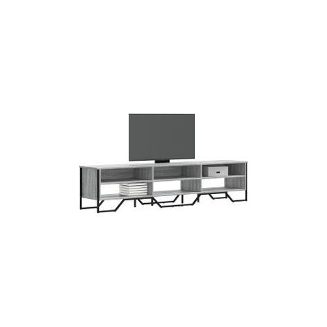Meuble TV sonoma gris 180x34x41 bois d'ingénierie (1/5)