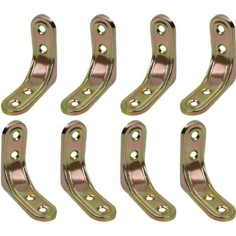 BUNTHAUS Equerre Etagere Murale,8 Pièces 5cm × 5cm Equerre Metal Etagere, Forte Capacité Portante, Pour Fixer Et Renforcer Tables, Chaises, Meubles，