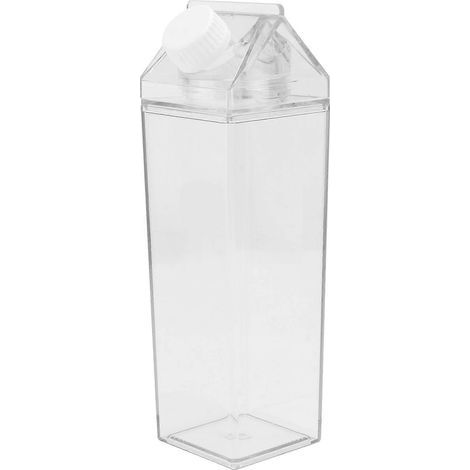 Bouteille en plastique transparent de 500 ml pour lait, jus et autres boissons, vide, pour un usage quotidien à la maison.-20X5.5X6cm-Transparent (1/4)