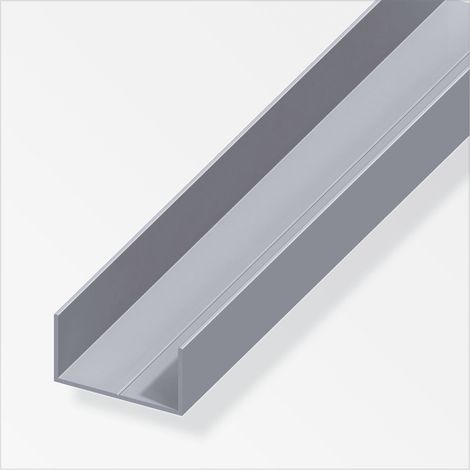 alfer Rechteck-U-Profil 23,5 x 43,5 x 2500 mm Aluminium Profile U Schiene