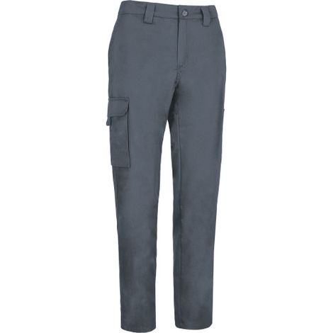 Pantalón de trabajo multibolsillos, en tejido sarga puntos reforzados ORION M Gris Cemento