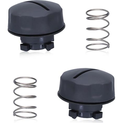2 Stück – Schraubverschluss – Feder – Kompatibel mit Stihl FS38, FS45, FS50, AutoCut, C4-2, C5-2 – OEM-Ersatzteil 4006, 710, 4001 – Für Freischneider – Schwarz – 2,5 cm x 1,5 cm (1/5)