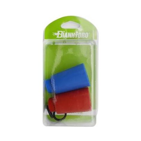Paire de capuchons de test d'implant blister bleu/rouge