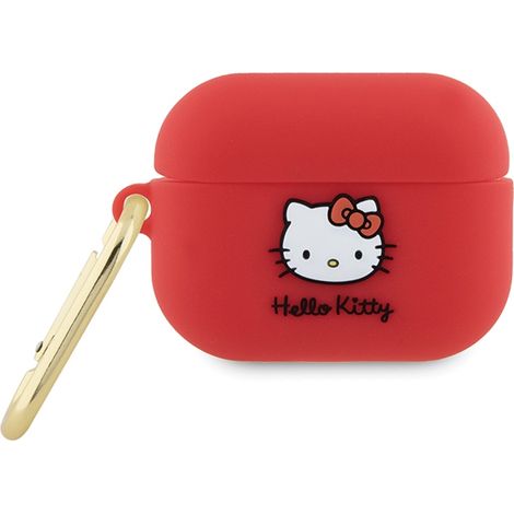 Custodia per AirPods Pro 2 Hello Kitty in silicone 3D fucsia (1/4)