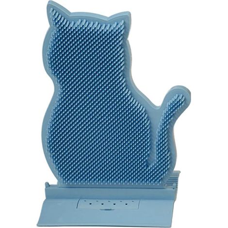 MINKUROW Selbstpflege für größere Katzen mit Katzenminze, Haustier weicher mit Massagekamm, Pflegebürste kontrolliert Haarausfall (Blau) (1/5)