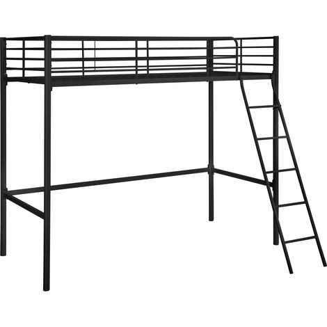 Lit mezzanine 90 en métal noir (1/5)