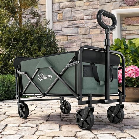 Remorque utilitaire pliable en acier 76 x 48 x 92 cm (1/5)